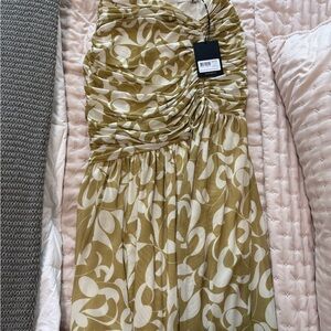 NICHOLAS Asymmetrical Skirt in Beige and Cream